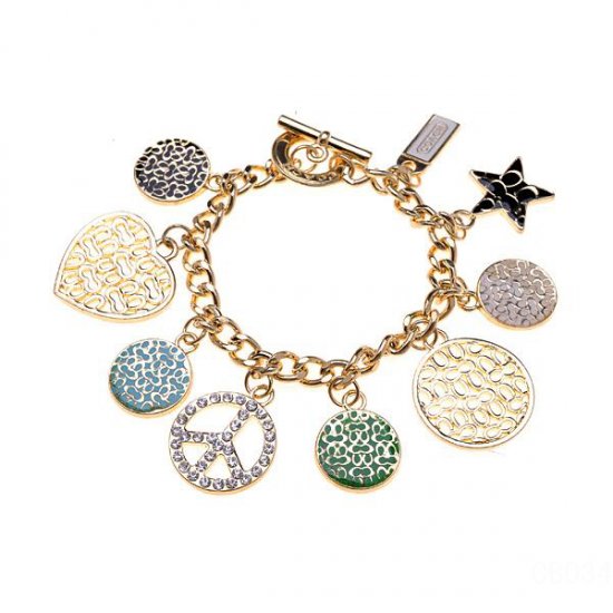 Coach Shine Logo Gold Bracelets CWL | Women - Click Image to Close